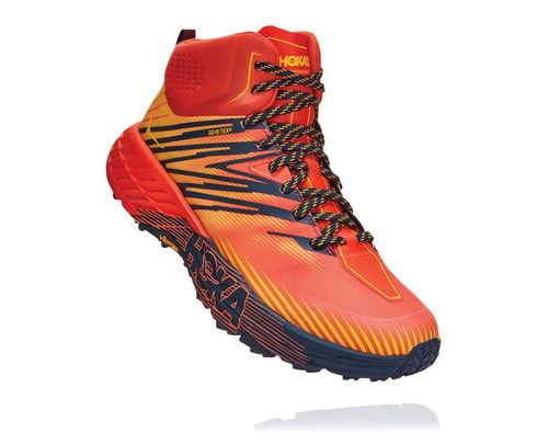 Hoka One One Herre Speedgoat Mid Gore-tex 2 Fjellsko Svart Iris/Blå Norge-05FCB